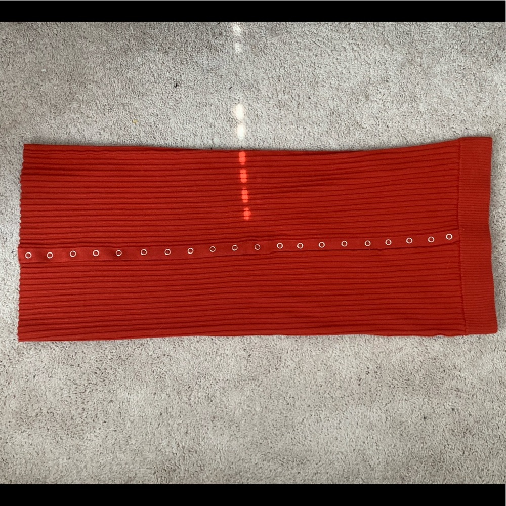 Knit midi skirt